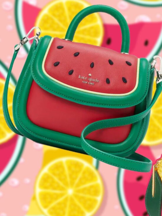 kate spade Handbags - Kate Spade Puffy Watermelon Mini Top Handle bag with crossbody strap